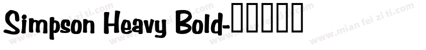 Simpson Heavy Bold字体转换
